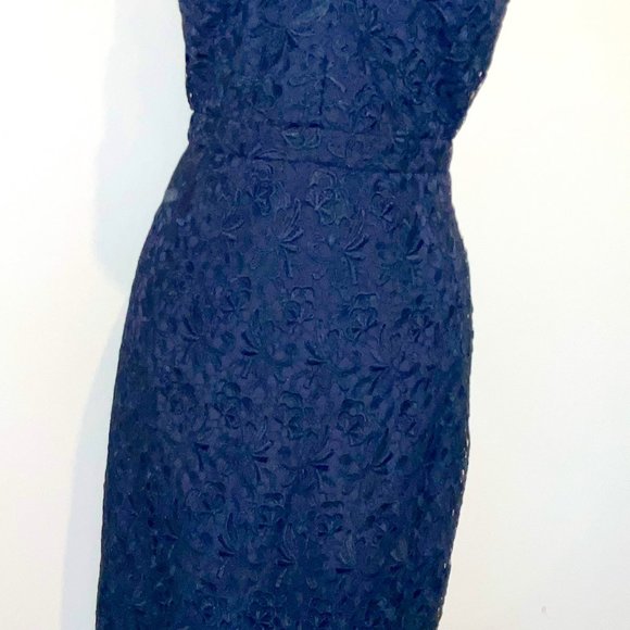 j crew navy lace dress J. Crew Natalia dress in Leavers lace navy